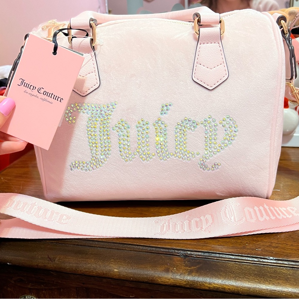Juicy Couture Powder Baby Pink Blush Obsession Satchel Purse Bag